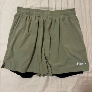 Men's Olive Athletic Shorts